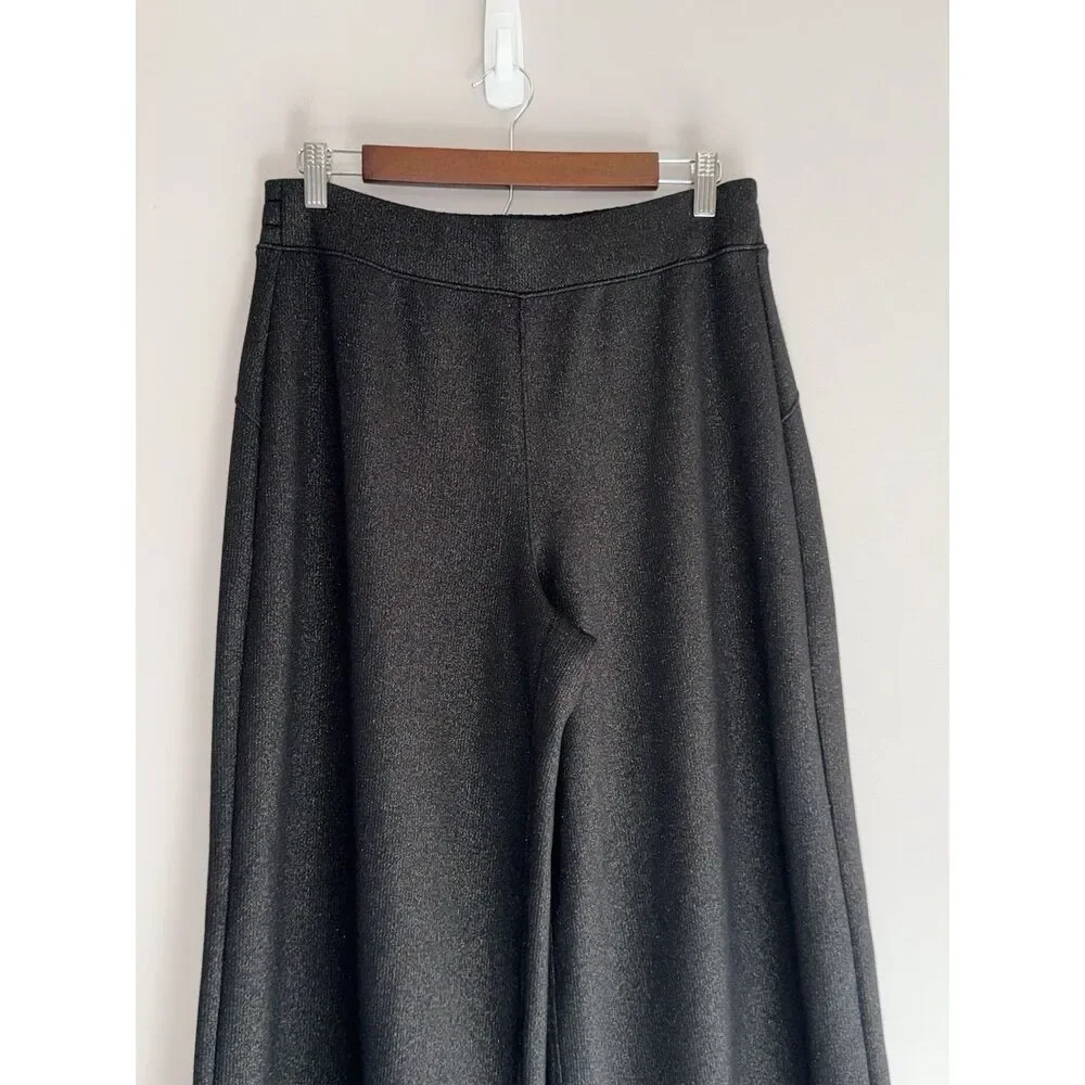 Spanx Air Essentials Wide Leg Shimmer Metallic Pull On Comfort Soft Size Large - Picture 4 of 16
